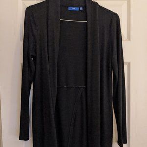 Apt. 9 Black Split Back Long Sleeve Open Cardigan